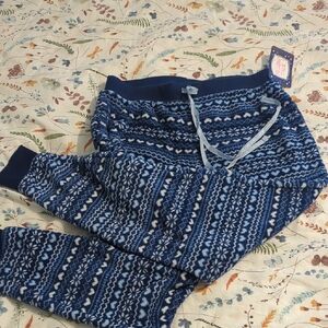 Cozy Blue Patterned Joggers